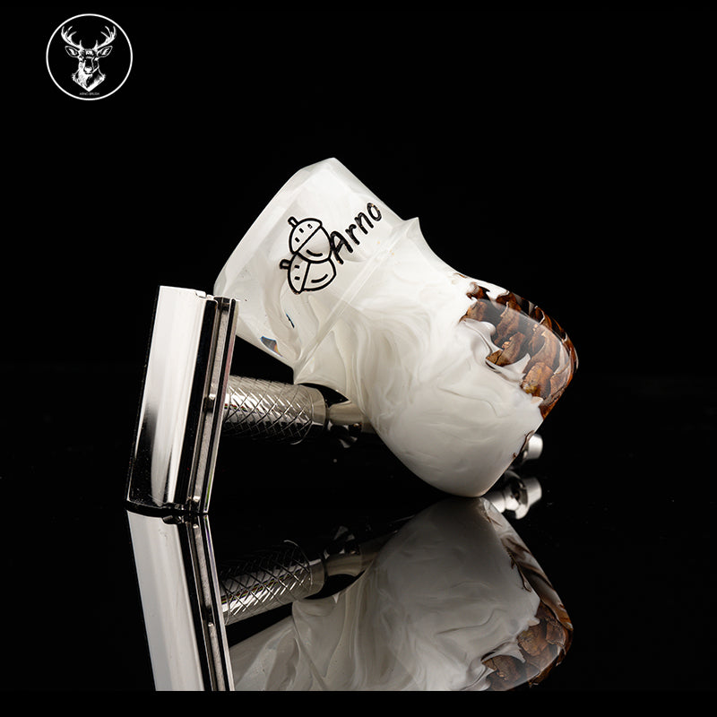Arno Anton Glaze Pinecone shaving brush #4 Resin