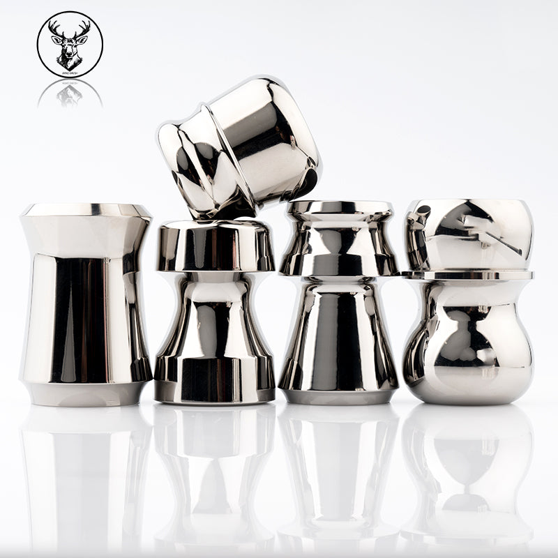 Titanium - Classic L shaving brush handle