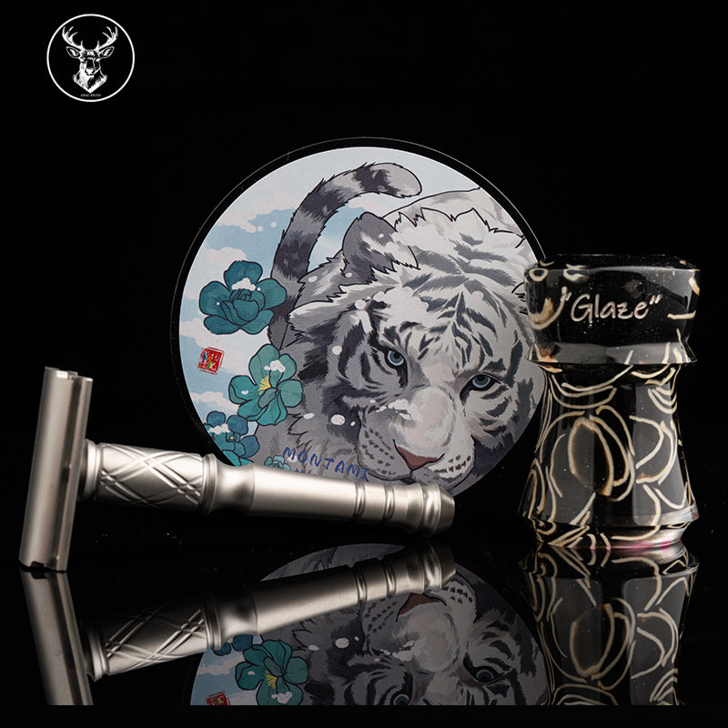 ARNOxOUMO Glaze Shaving brush Silvery Shark 033