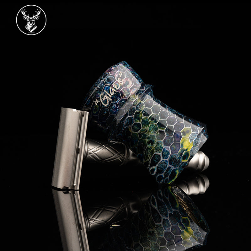 ARNOxOUMO Glaze Shaving brush Silvery Shark 044