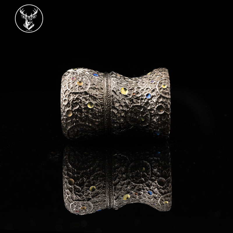 Titanium color engraving-Special version lunar surface  brush handle(only handle)