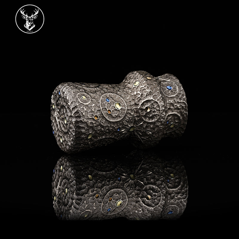 Titanium color engraving-Tomahawk lunar surface brush handle(only handle)