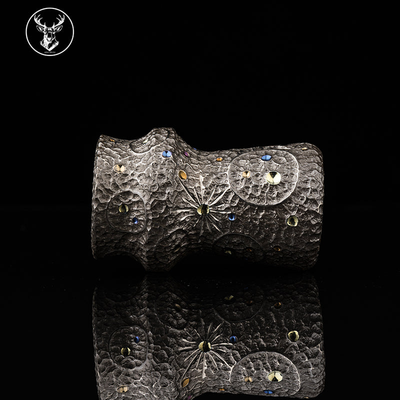 Titanium color engraving-Tomahawk lunar surface brush handle(only handle)