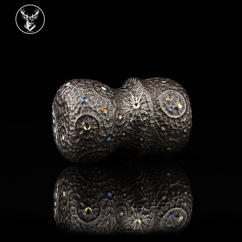 Titanium color engraving-Classic L lunar surface brush handle(only handle)