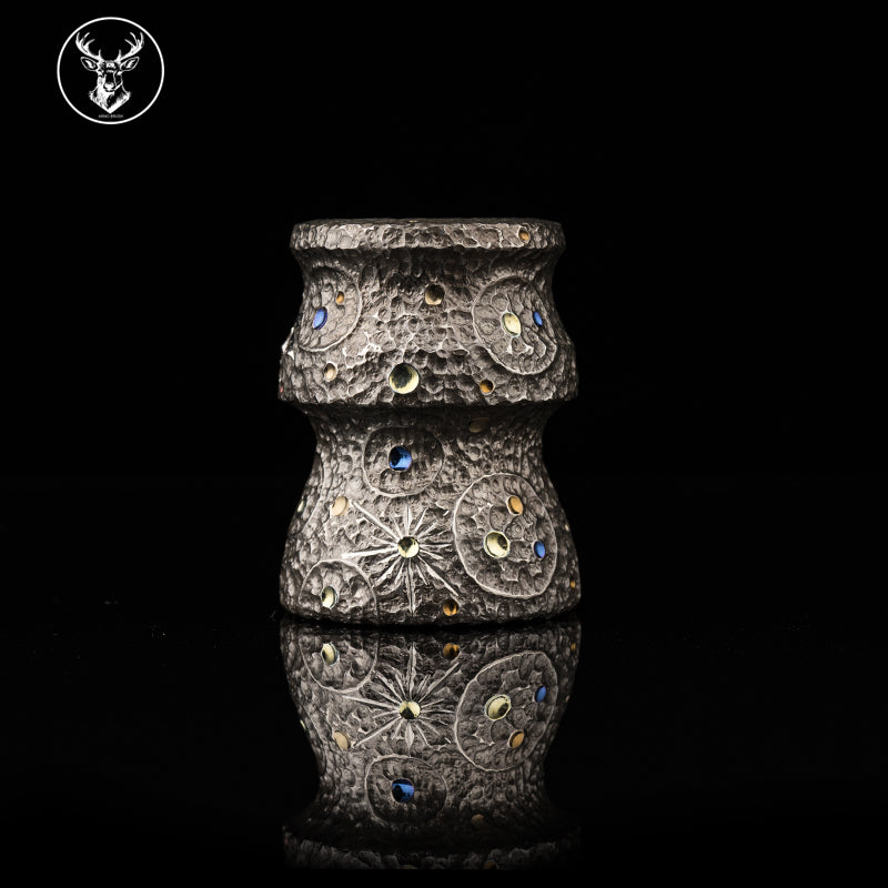 Titanium color engraving-Forbidden City lunar surface brush handle(only handle)