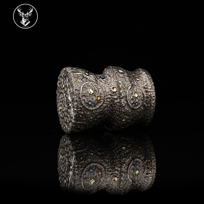 Titanium color engraving-Forbidden City lunar surface brush handle(only handle)