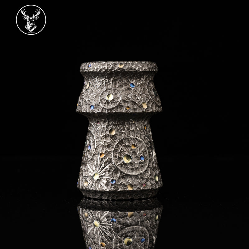 Titanium color engraving-Palace lunar surface brush handle(only handle)