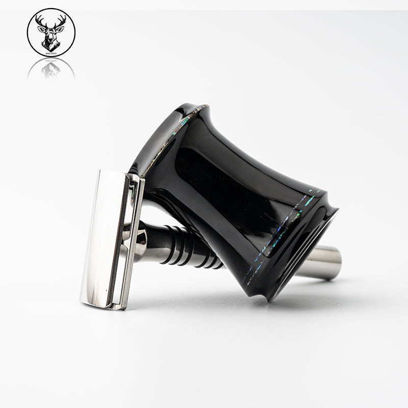 Arno Lighthouse shaving brush #1 Resin Starry Pearl Shell Ring