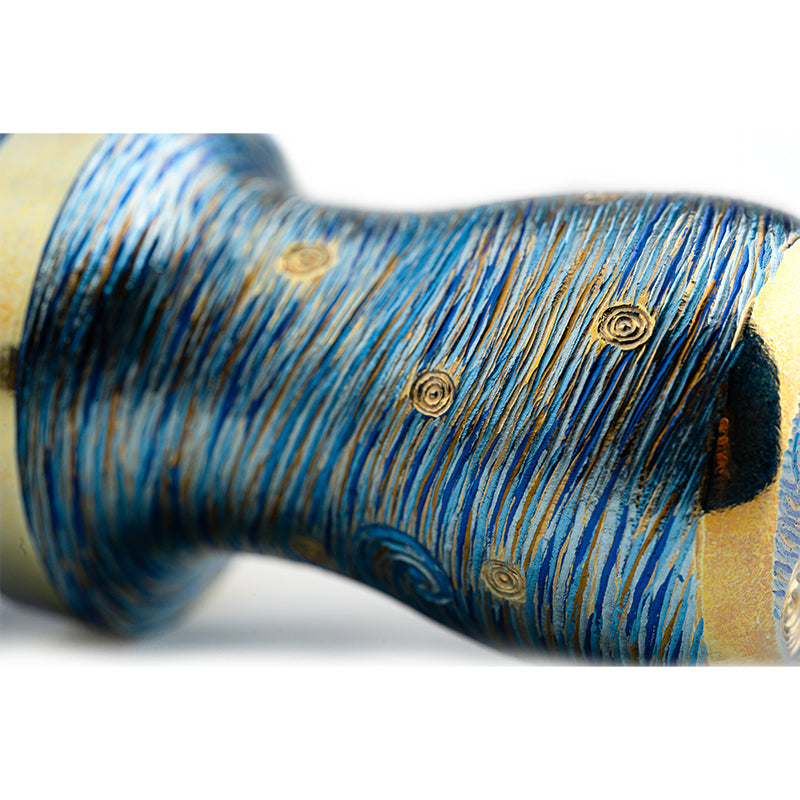 Titanium color Halberd Gogh Starry Night brush handle（only handle）