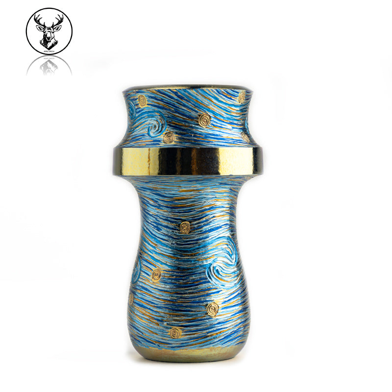 Titanium color Halberd Gogh Starry Night brush handle（only handle）