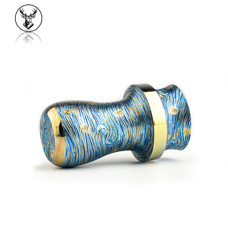 Titanium color Halberd Gogh Starry Night brush handle（only handle）