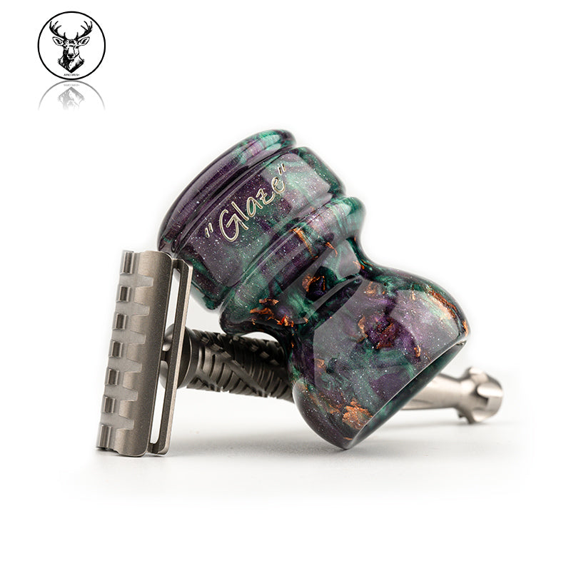 ARNOxOUMO Glaze Shaving brush Silvery Scarab 05
