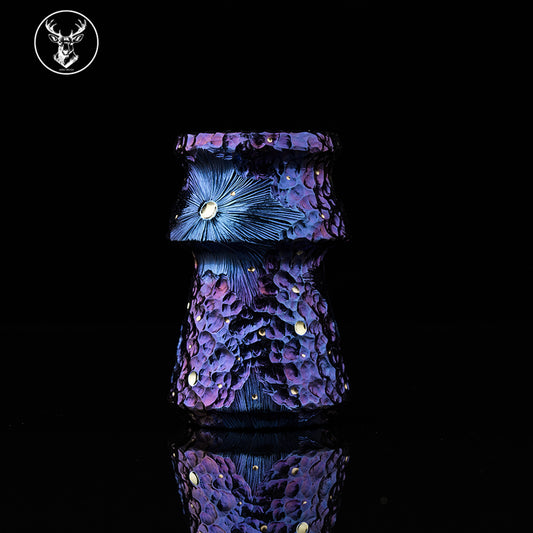 Titanium color engraving-Palace colored craters brush handle（only handle）