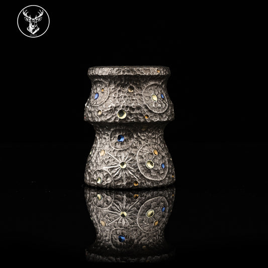 Titanium color engraving-Forbidden City lunar surface  brush handle（only handle）