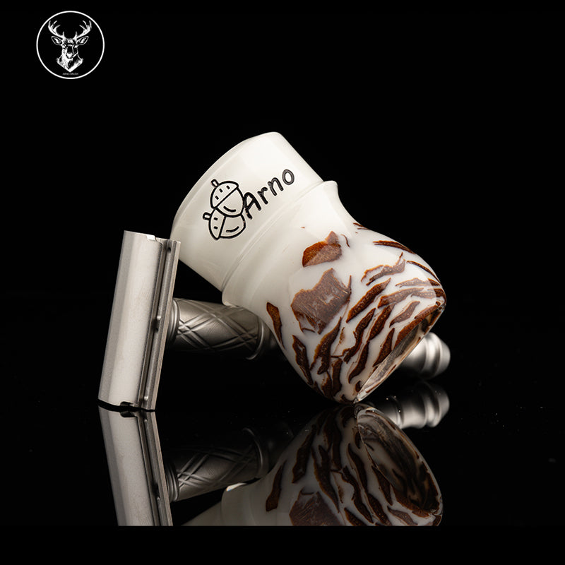 Arno Anton Glaze Pinecone shaving brush #2 Resin